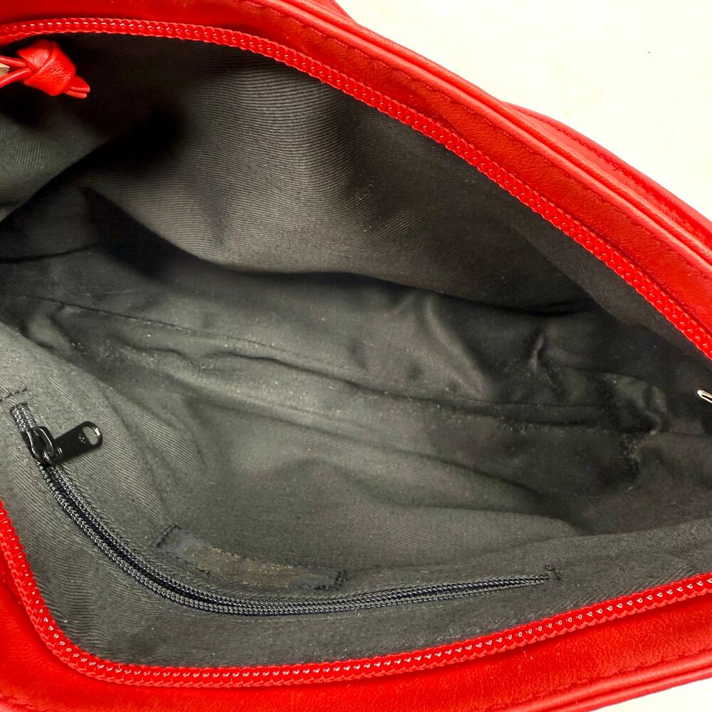 Vintage Red Leather Crossbody Bag - Picture 7 of 10